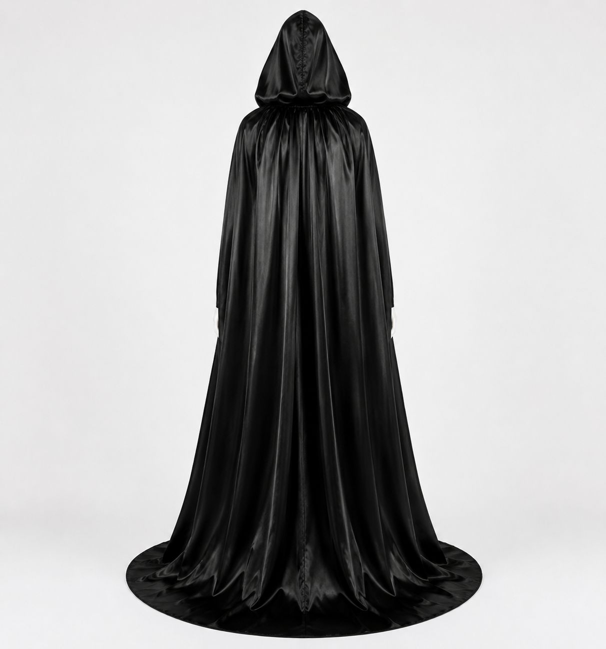 Cape Noire Mystérieuse à Capuche – Déguisement Halloween & Sorcier
