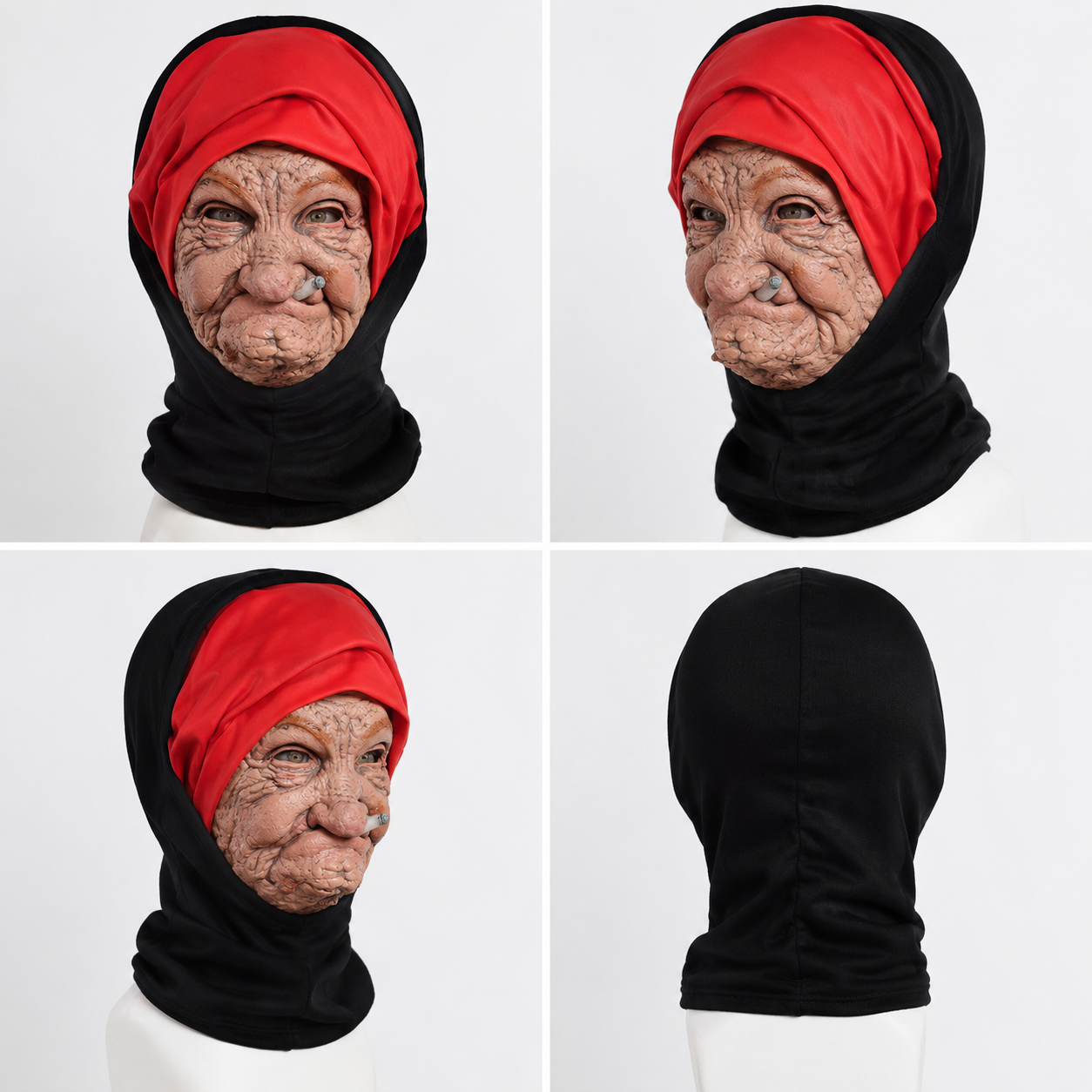 Masque de Vieille Femme Terrifiante – Déguisement Halloween Réaliste