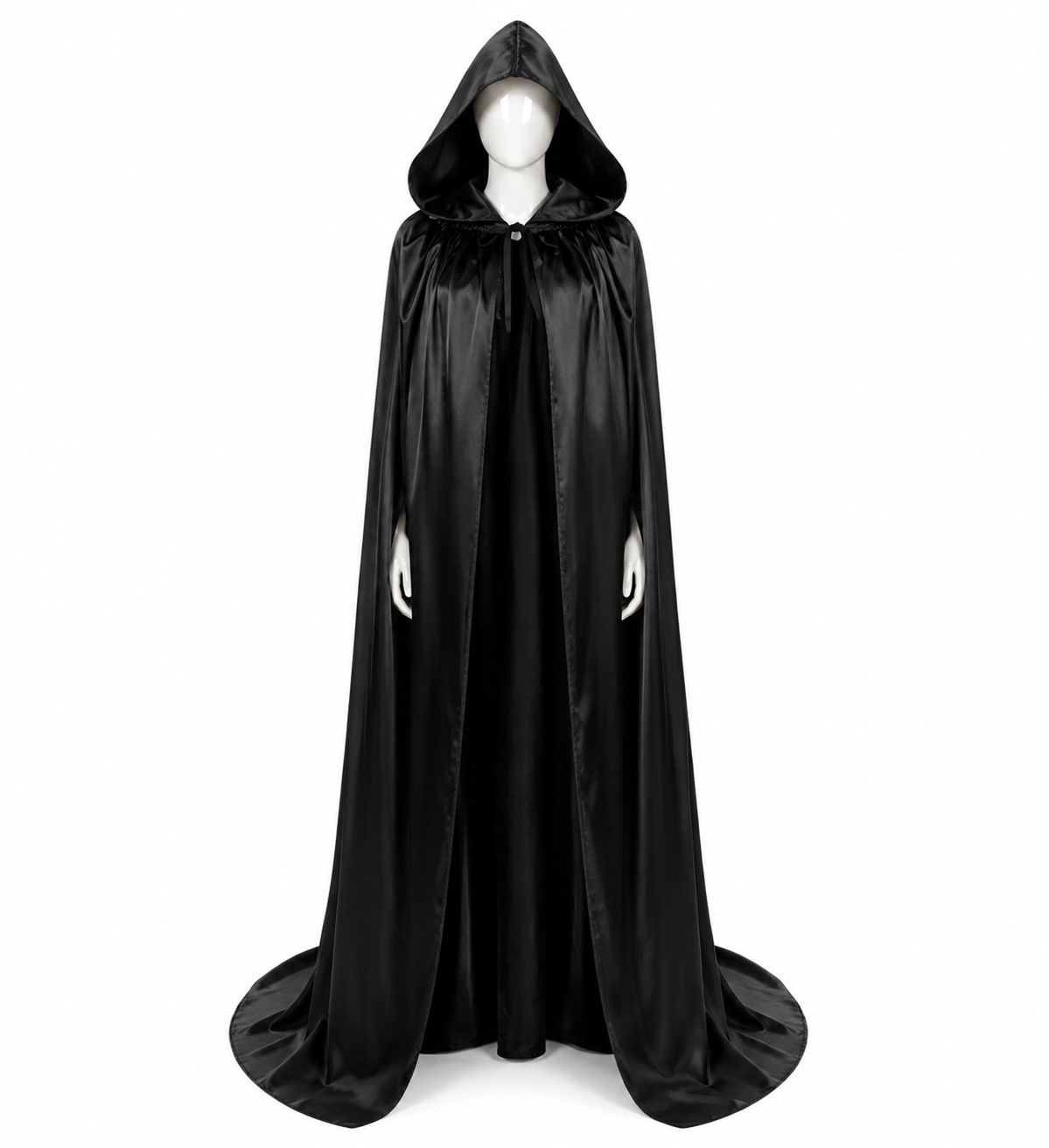 Cape Noire Mystérieuse à Capuche – Déguisement Halloween & Sorcier