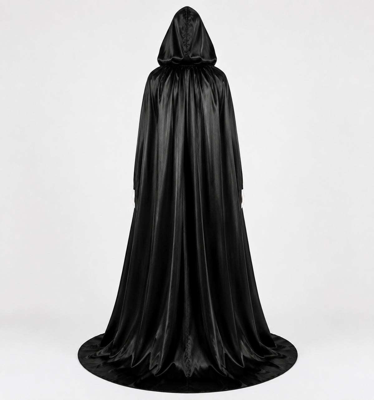 Cape Noire Mystérieuse à Capuche – Déguisement Halloween & Sorcier