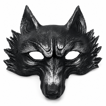 Masque Loup Noir Mystique – Déguisement Halloween & Soirée Masquée