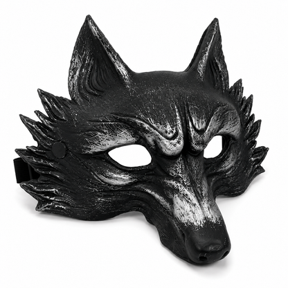 Masque Loup Noir Mystique – Déguisement Halloween & Soirée Masquée