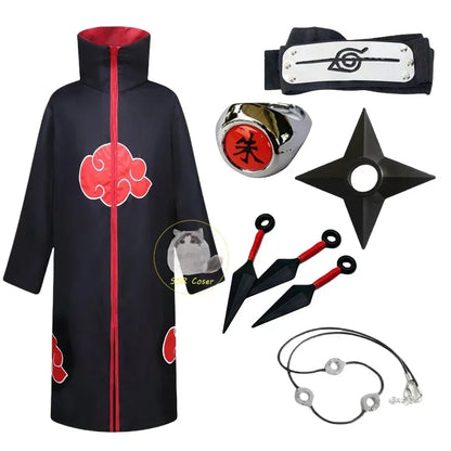 Costume Cosplay Akatsuki Itachi Uchiha - Cape & Bandeau