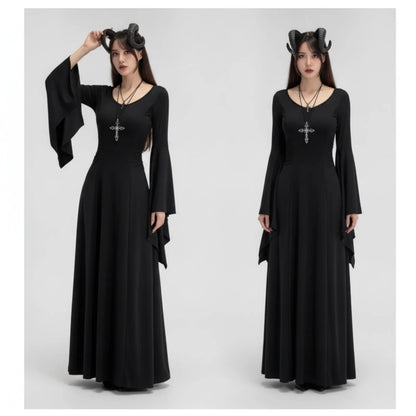 Robe Sorcière Reine Maléfique Gothique Longue