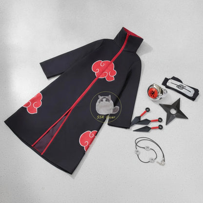 Costume Cosplay Akatsuki Itachi Uchiha - Cape & Bandeau