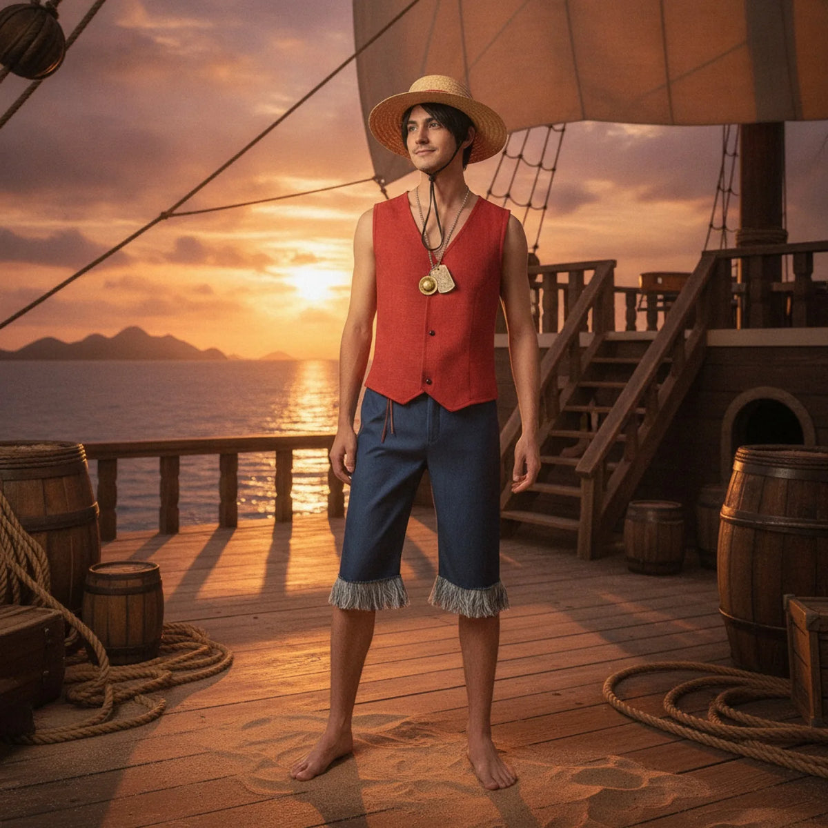Cosplay Luffy Adulte - Tenue Authentique One Piece