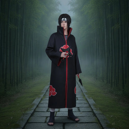 Costume Cosplay Akatsuki Itachi Uchiha - Cape & Bandeau
