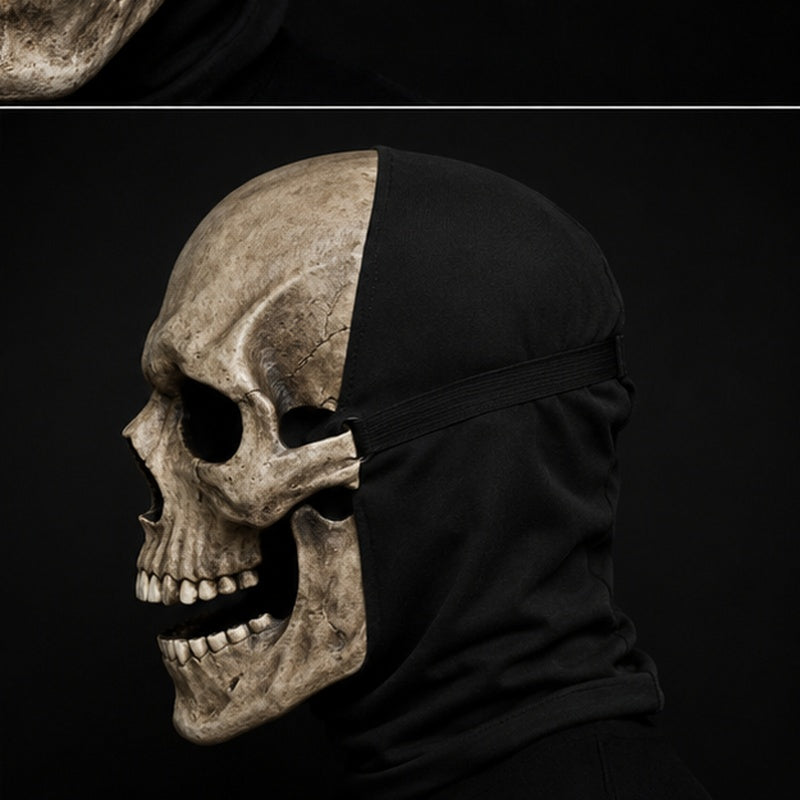Masque Crâne Squelette Réaliste – Déguisement Halloween Terrifiant