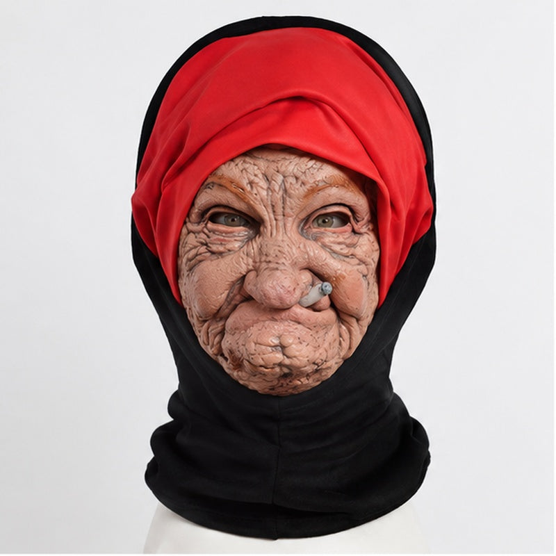 Masque de Vieille Femme Terrifiante – Déguisement Halloween Réaliste