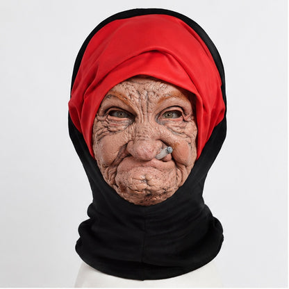Masque de Vieille Femme Terrifiante – Déguisement Halloween Réaliste