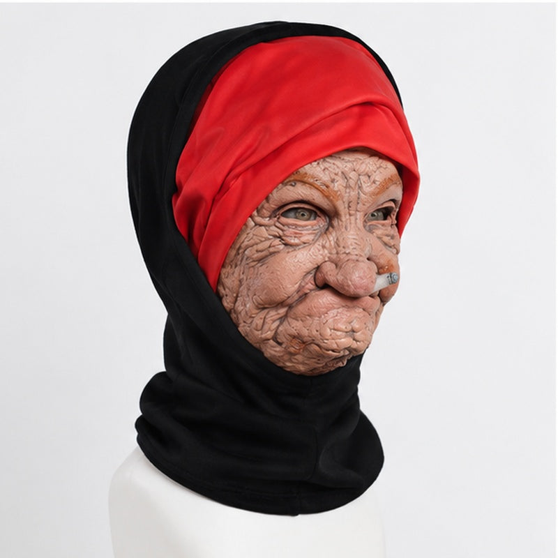 Masque de Vieille Femme Terrifiante – Déguisement Halloween Réaliste